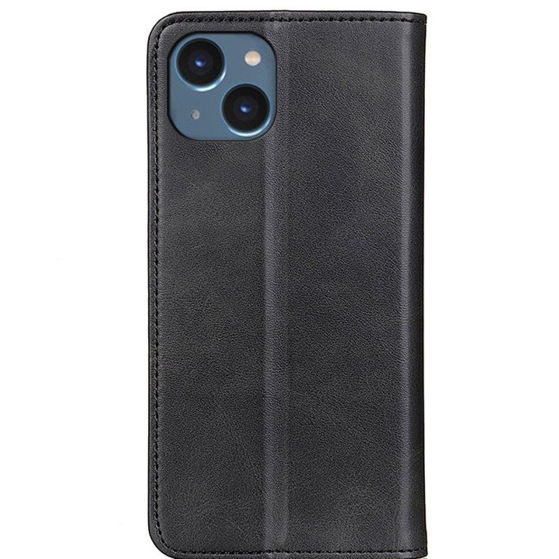 Beskyttelse Deksel Til iPhone 14 Folio Deksel Elegance Split Leather