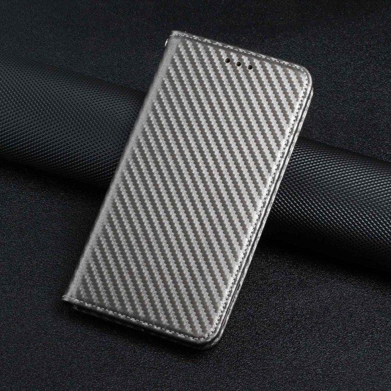 Beskyttelse Deksel Til iPhone 14 Med Kjede Folio Deksel Strappy Carbon Fiber Style