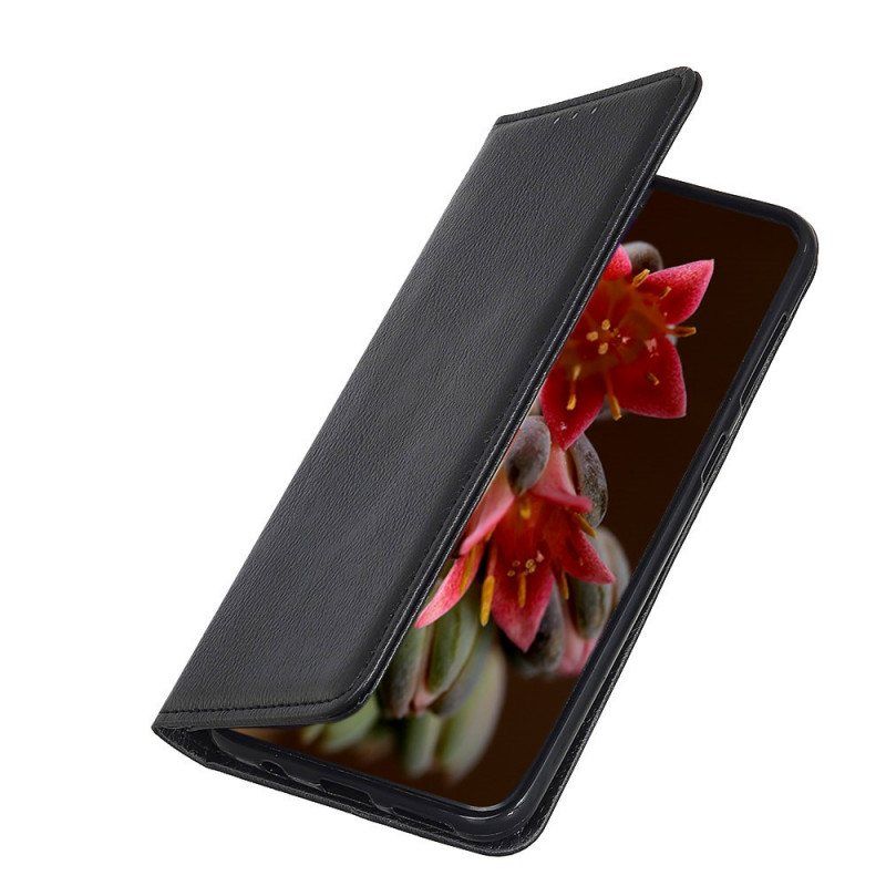 Beskyttelse Deksel Til Moto G200 5G Folio Deksel Lychee Split Leather Texture