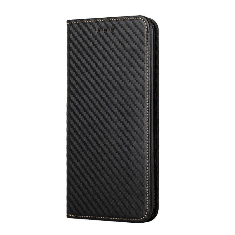 Beskyttelse Deksel Til Samsung Galaxy A54 5G Med Kjede Folio Deksel Strappy Carbon Fiber Style