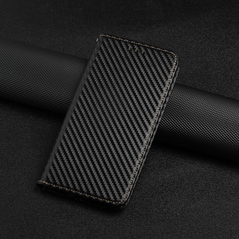 Beskyttelse Deksel Til Samsung Galaxy A54 5G Med Kjede Folio Deksel Strappy Carbon Fiber Style