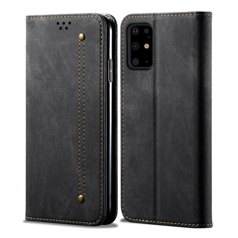 Beskyttelse Deksel Til Samsung Galaxy S20 Plus / S20 Plus 5G Folio Deksel Denim Stoff