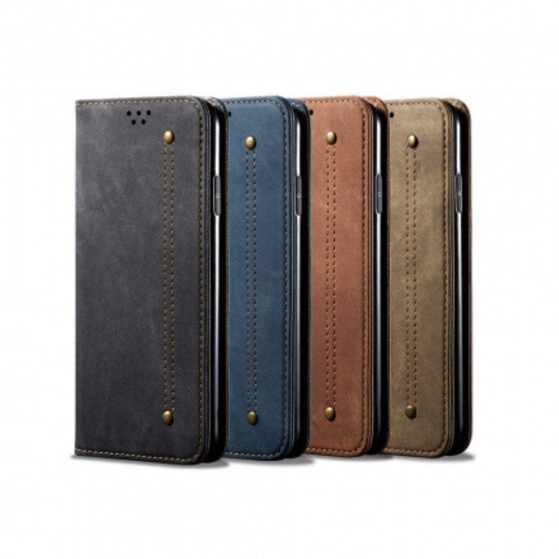 Beskyttelse Deksel Til Xiaomi Redmi Note 10 / 10S Folio Deksel Denim Stoff