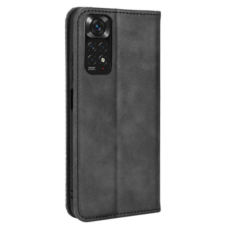 Beskyttelse Deksel Til Xiaomi Redmi Note 11 / 11S Folio Deksel Stilisert Vintage Skinneffekt