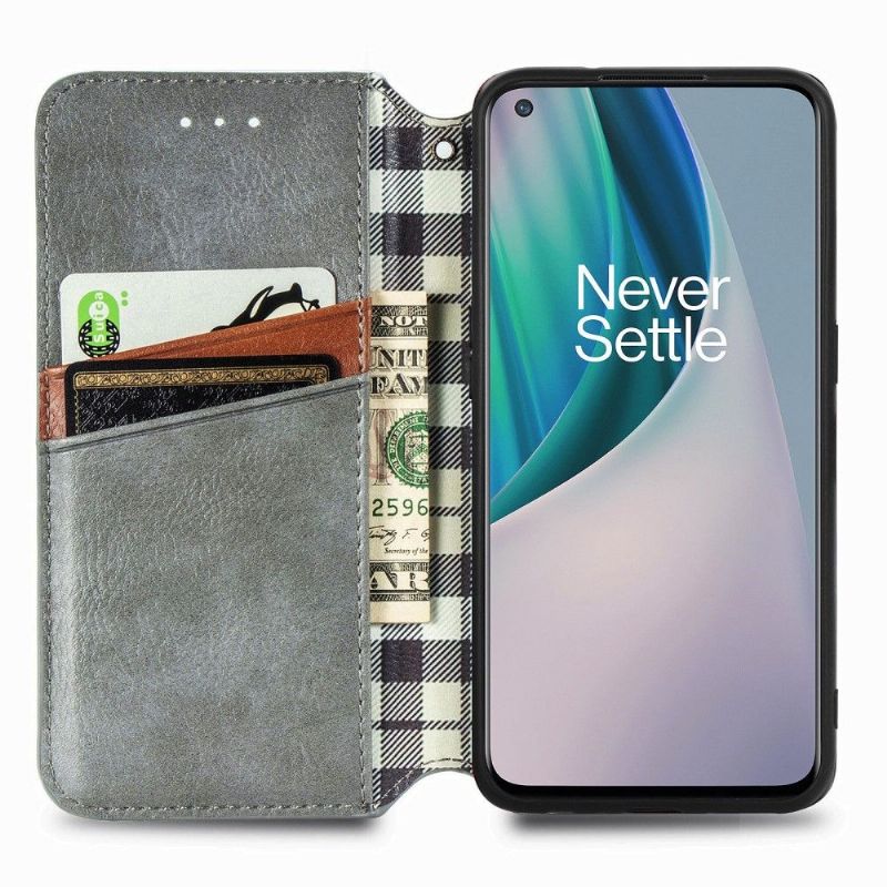 Folio Deksel Til OnePlus Nord N10 Anti-fall Kub Design Kortholder