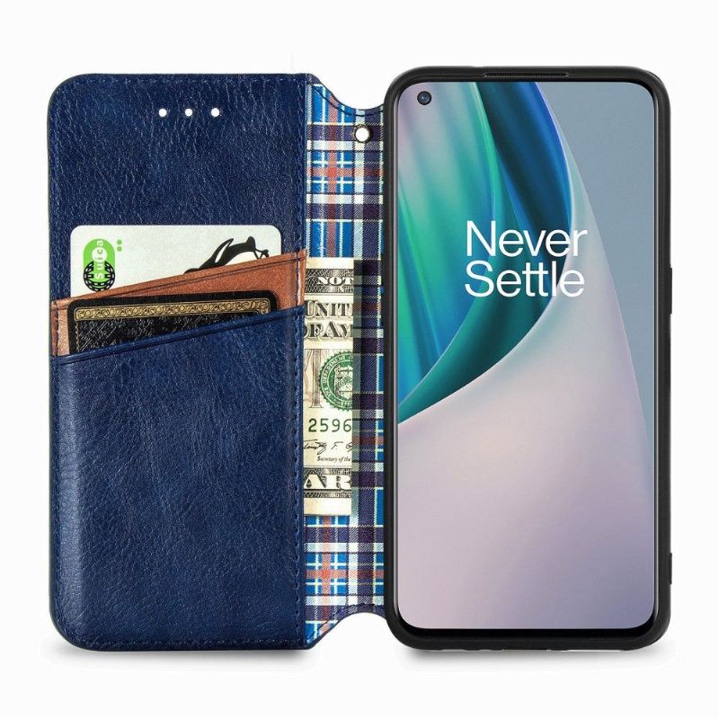 Folio Deksel Til OnePlus Nord N10 Anti-fall Kub Design Kortholder