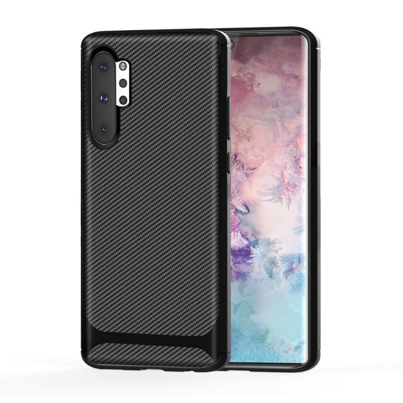 Deksel Til Samsung Galaxy Note 10+ / Note 10+ 5G Carbon Case - Svart