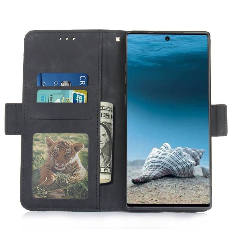 Folio Deksel Til Samsung Galaxy Note 10+ / Note 10+ 5G Premium Med Kortholder