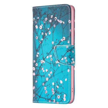 Folio Deksel Xiaomi Redmi Note 13 Pro Plus 5g Plommeblomster Beskyttelse Deksel