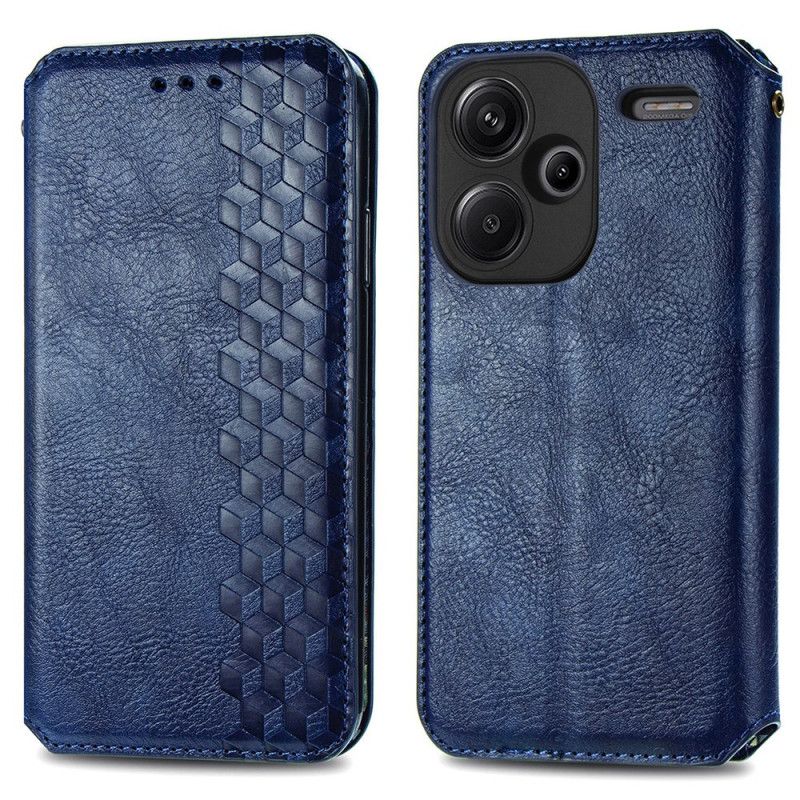 Folio Deksel Xiaomi Redmi Note 13 Pro Plus 5g Vintage Diamantmønster