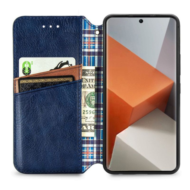 Folio Deksel Xiaomi Redmi Note 13 Pro Plus 5g Vintage Diamantmønster