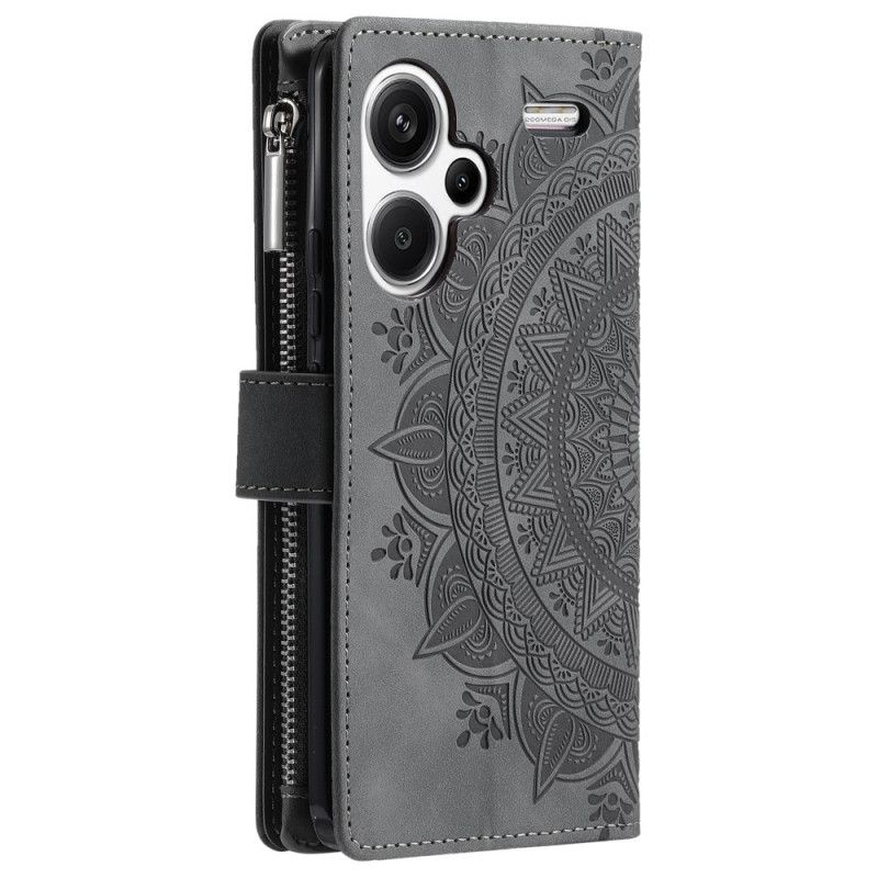 Lærdeksel Folio Deksel Xiaomi Redmi Note 13 Pro Plus 5g Mandala Strap Lommebok