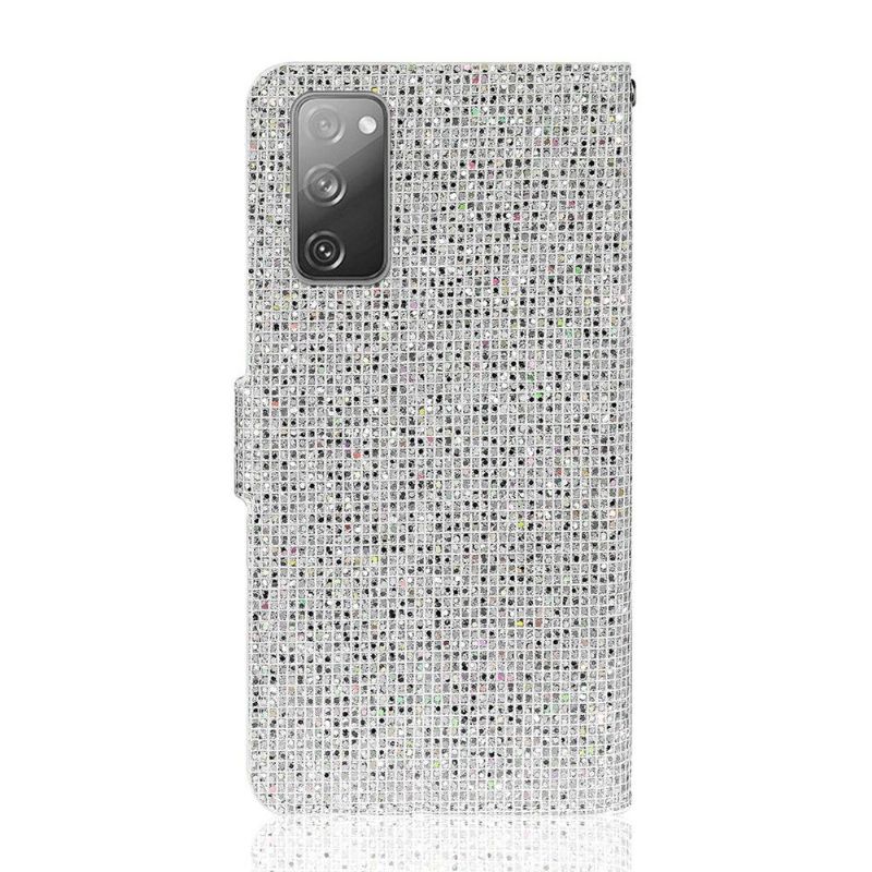 Folio Deksel Til Samsung Galaxy S20 FE Anti-fall Glitterkortholder