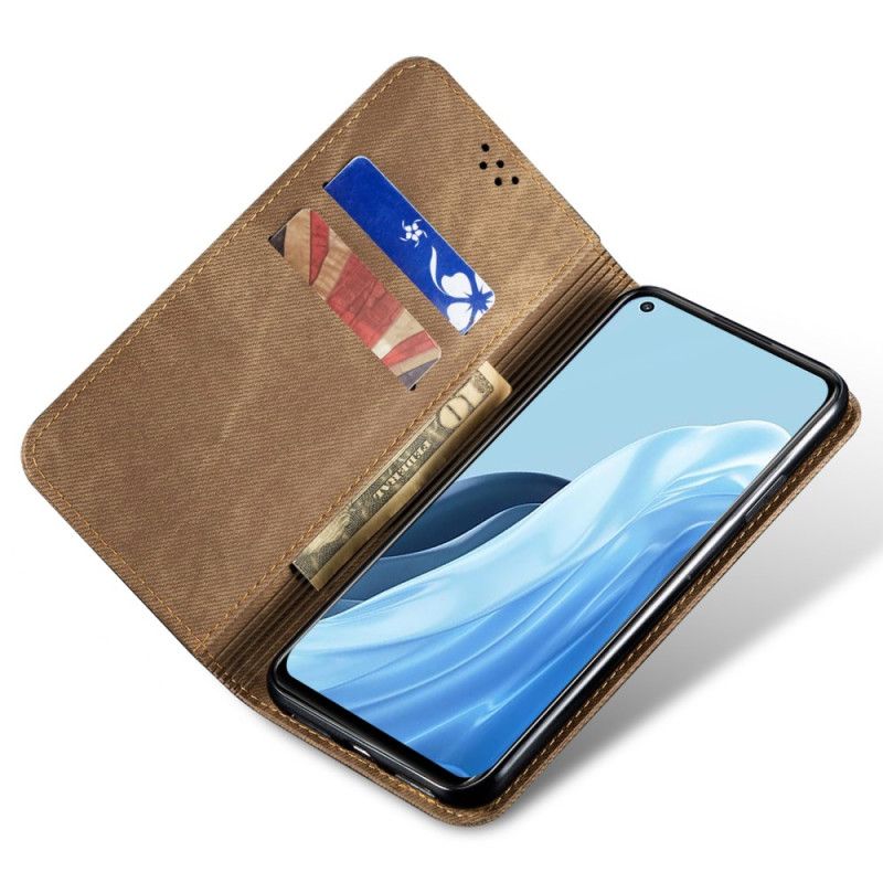 Folio Deksel Oppo A98 5g Jeanstekstur Beskyttelse Deksel