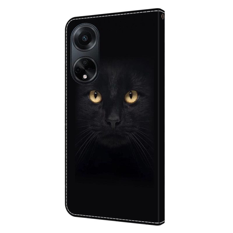 Folio Deksel Oppo A98 5g Svart Katt