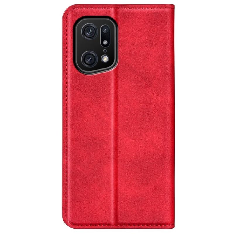 Etui Til Oppo Find X5 Pro Stativ I Kunstskinn