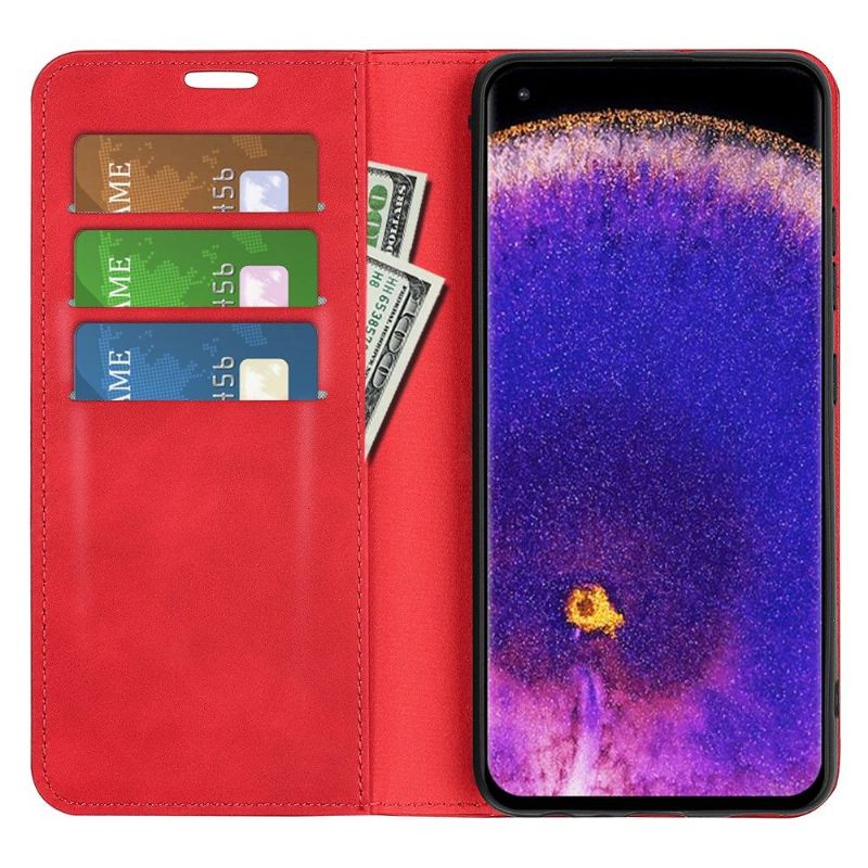 Etui Til Oppo Find X5 Pro Stativ I Kunstskinn