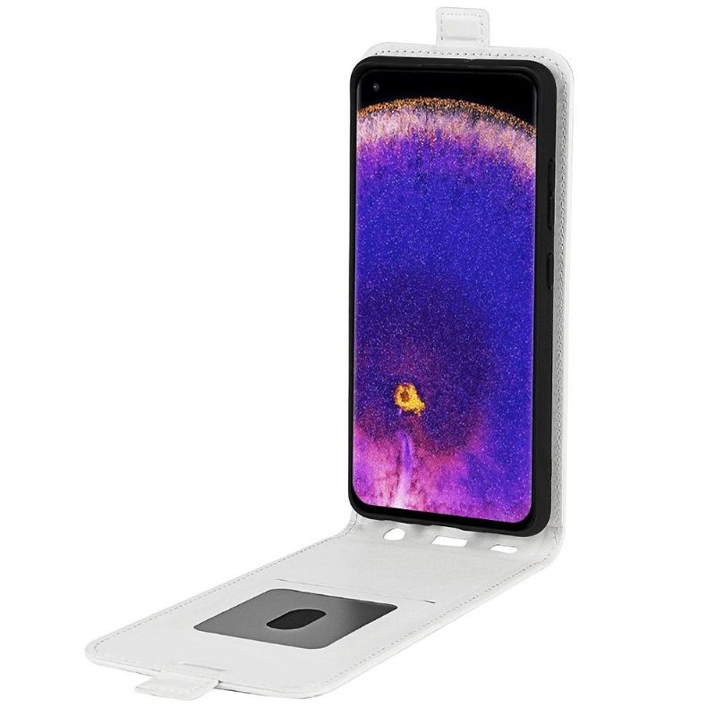 Folio Deksel Til Oppo Find X5 Pro Lærdeksel Vertikal I Kunstskinn