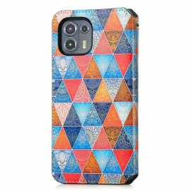 Folio Deksel Til Motorola Edge 20 Lite Geometrisk Mandala