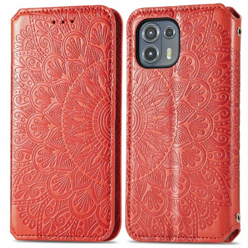 Folio Deksel Til Motorola Edge 20 Lite Lærdeksel Flip Chic Mandala