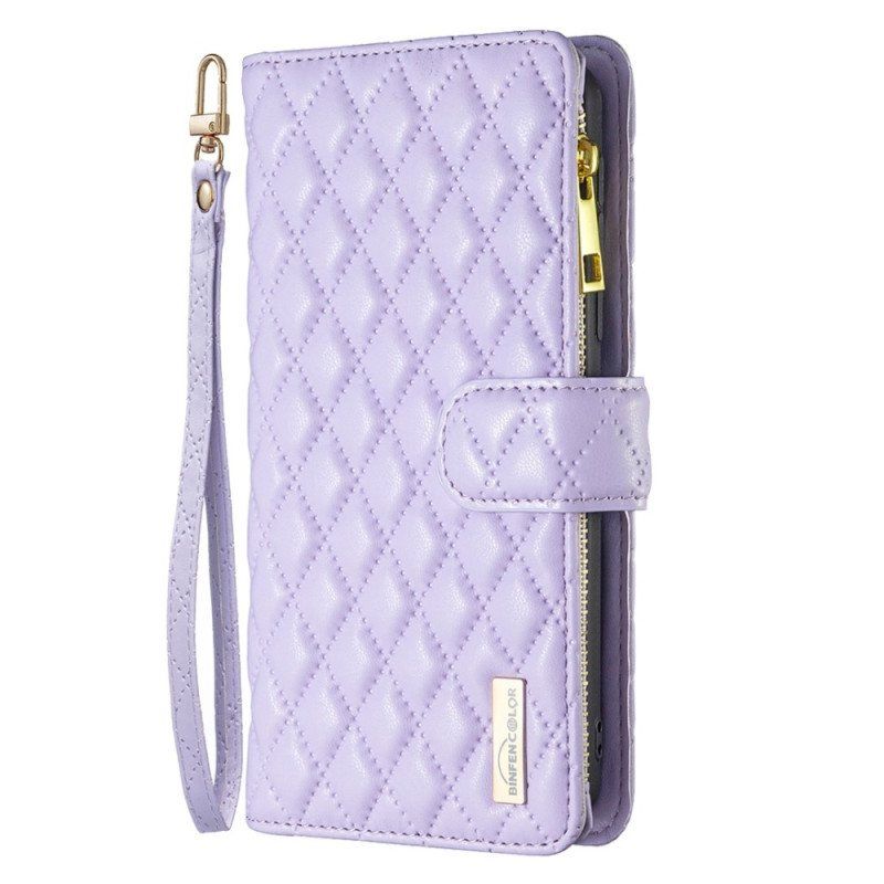 Lærdeksel Til Xiaomi 12 Lite Med Kjede Binfen Color Style Quilted Strappy