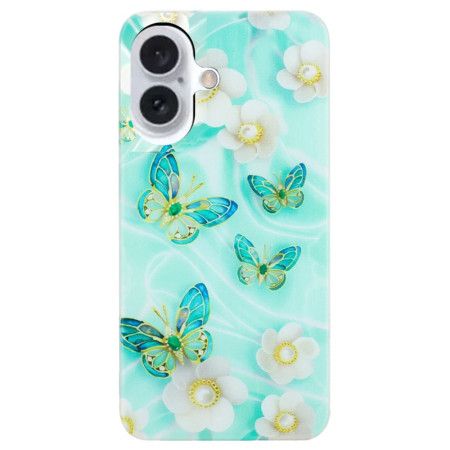 Deksel iPhone 16 Mobildeksel Blomster Og Sommerfugler