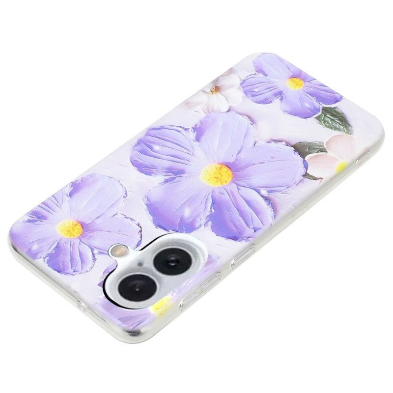 Deksel iPhone 16 Mobildeksel Lilla Blomster