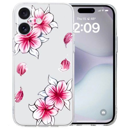 Deksel iPhone 16 Mobildeksel Transparent Edge Cherry Blossom