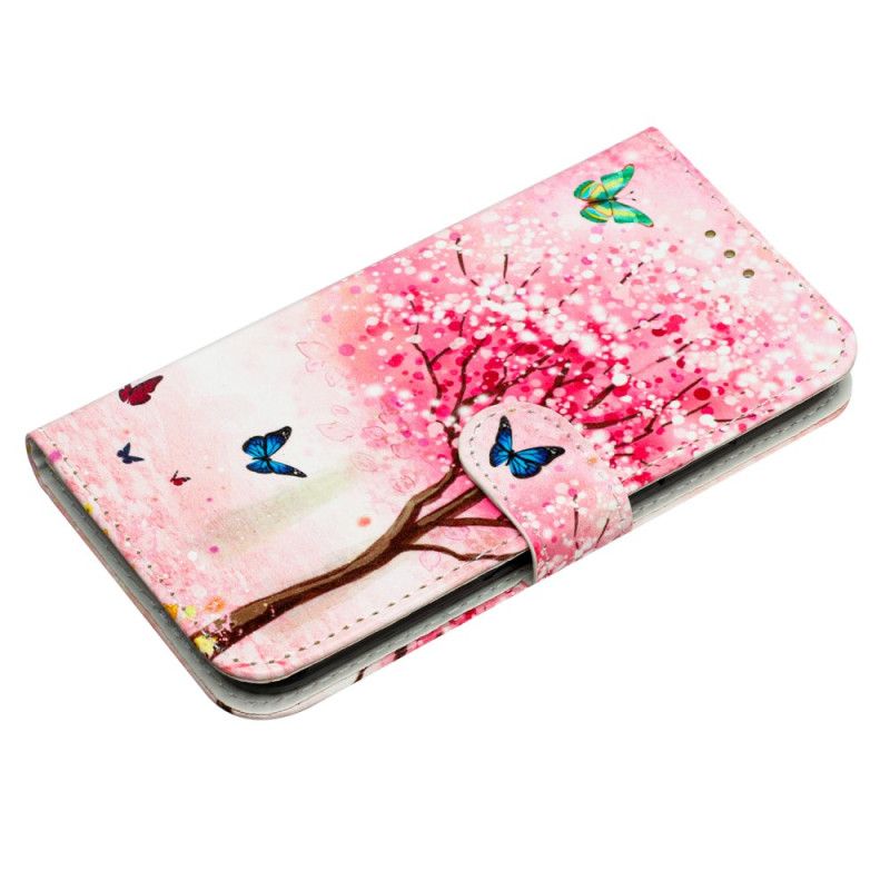 Folio Deksel iPhone 16 Cherry Blossom Tree Med Stropp