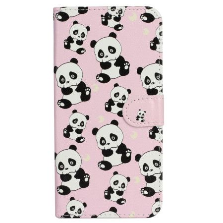 Folio Deksel iPhone 16 Lanyard Pandaer Beskyttelse Deksel