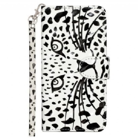 Folio Deksel iPhone 16 Leopardhode Med Stropp