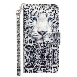 Folio Deksel iPhone 16 Leopardstropp Beskyttelse Deksel