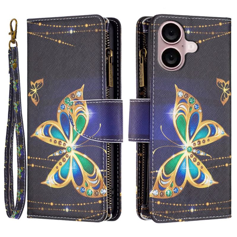 Folio Deksel iPhone 16 Precious Butterflies Wallet