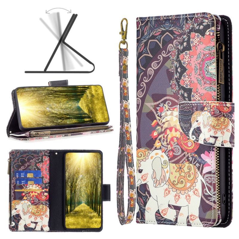 Folio Deksel iPhone 16 Tribal Elephant Wallet