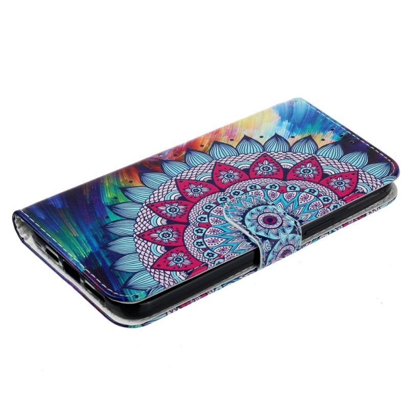 Folio Deksel Til iPhone 16 Fantastisk Mandala Med Stropp