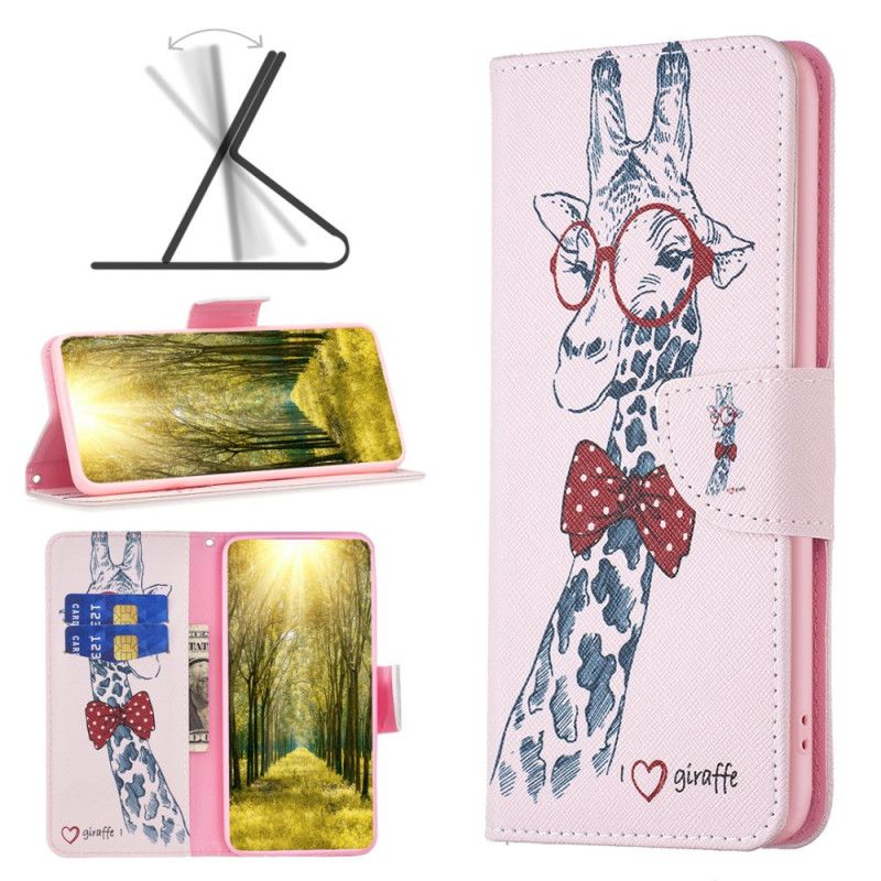 Folio Deksel Til iPhone 16 Giraffe