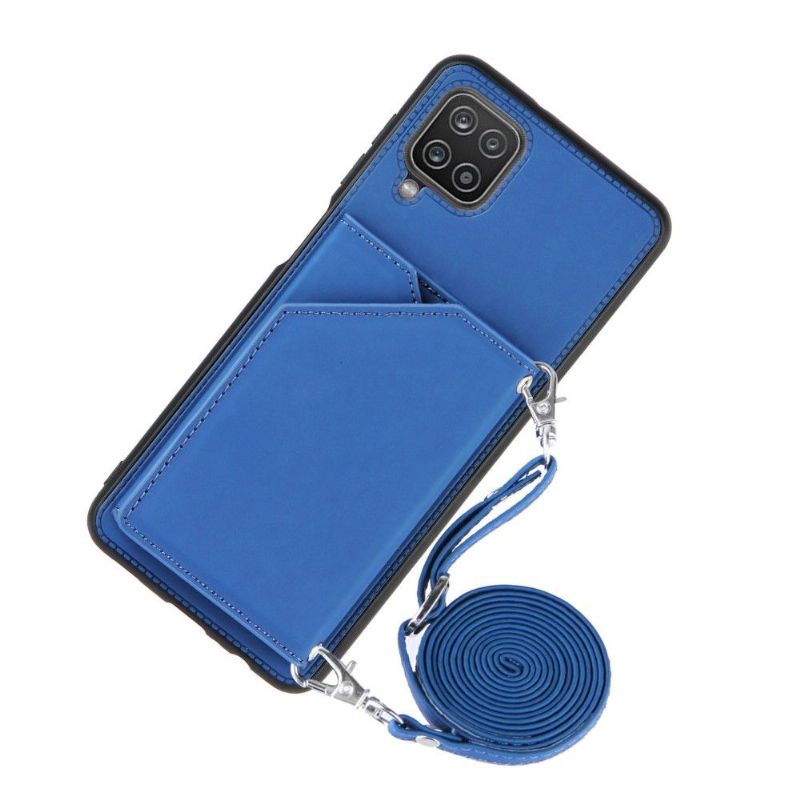 Deksel Til Samsung Galaxy A12 Aude Multi-compartment Lanyard