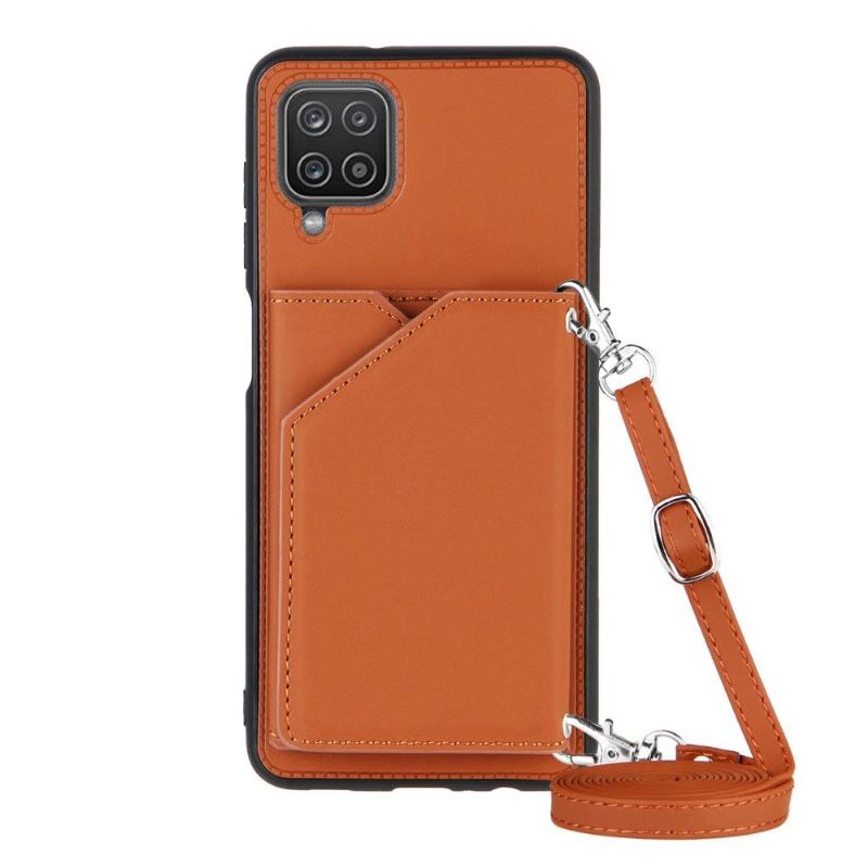 Deksel Til Samsung Galaxy A12 Aude Multi-compartment Lanyard