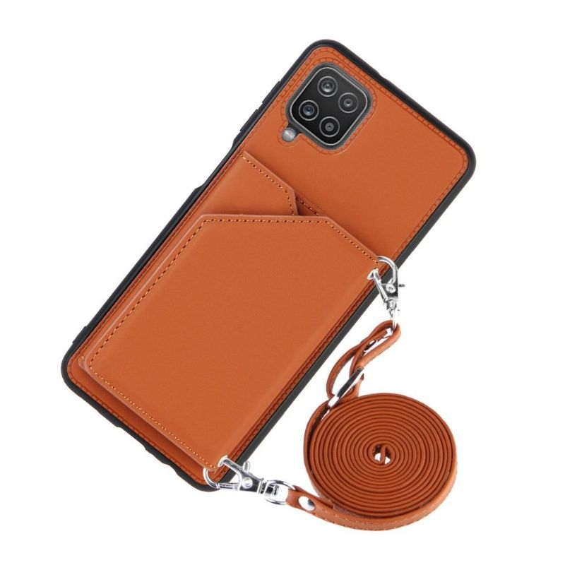 Deksel Til Samsung Galaxy A12 Aude Multi-compartment Lanyard