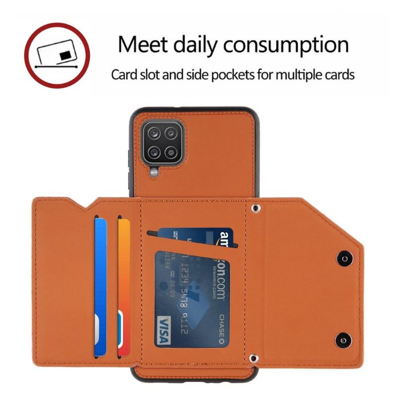 Deksel Til Samsung Galaxy A12 Aude Multi-compartment Lanyard