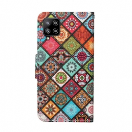 Folio Deksel Til Samsung Galaxy A12 Anti-fall Kaleidoscope Mandala