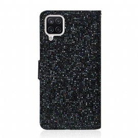 Folio Deksel Til Samsung Galaxy A12 Glitterkortholder