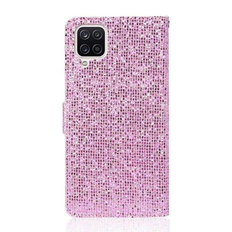 Folio Deksel Til Samsung Galaxy A12 Glitterkortholder