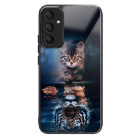 Deksel Samsung Galaxy A55 5g Katt Og Tiger Herdet Glass