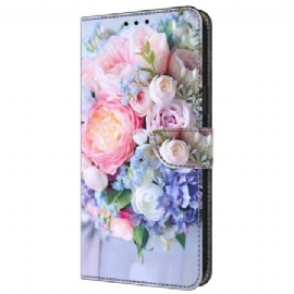 Folio Deksel Til Samsung Galaxy A55 5g Fargerike Blomster