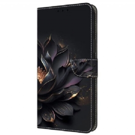 Lærdeksel Folio Deksel Samsung Galaxy A55 5g Mobildeksel Lilla Lotus