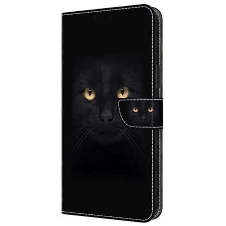 Lærdeksel Folio Deksel Samsung Galaxy A55 5g Mobildeksel Svart Katt