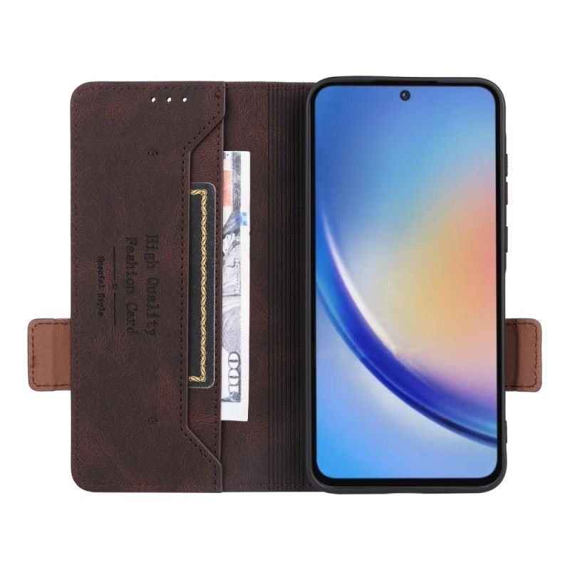 Lærdeksel Folio Deksel Samsung Galaxy A55 5g Mobildeksel Vintage Design