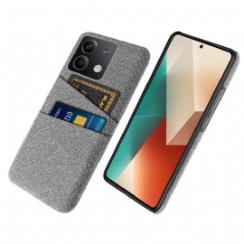 Deksel Xiaomi Redmi Note 13 5g Dobbel Kortholder I Stoff