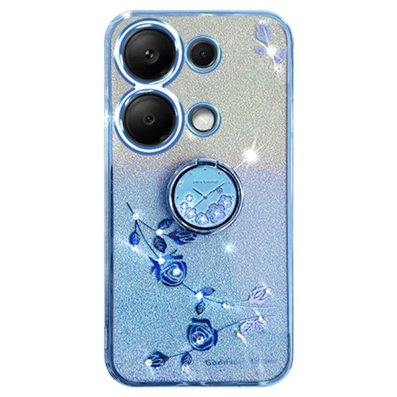 Deksel Xiaomi Redmi Note 13 5g Kadem Glitter Og Rhinestone Support Beskyttelse Deksel